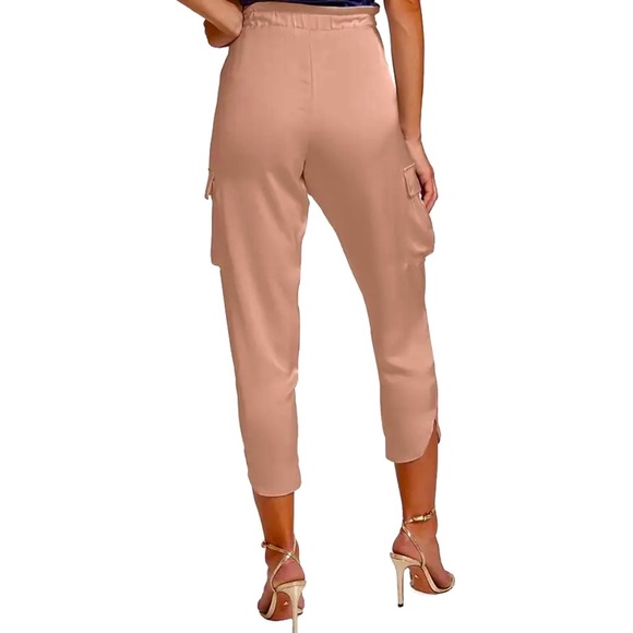 NEW RAMY BROOK PINK SATIN PANTS - Picture 6 of 9